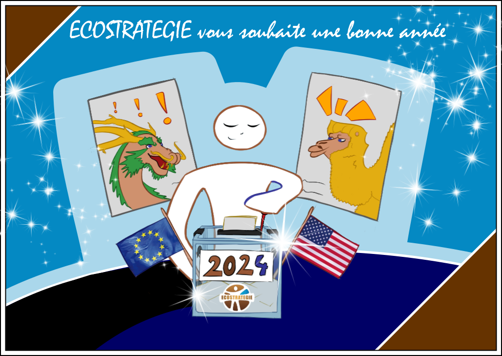 Carte de voeux d'ECOSTRATEGIE 2024