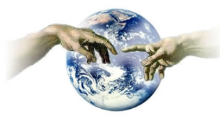 Mains devant la Terre